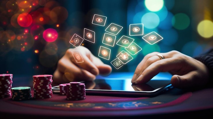 Layar login cepat bandulan di perangkat seluler dengan tombol masuk biometric